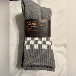 Teen / woman Vans Classic Gray and White Checkered Socks 6.5-10 nwt